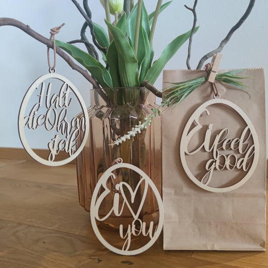 Osterei mit Spruch Osterei personalisiert Ei feel good