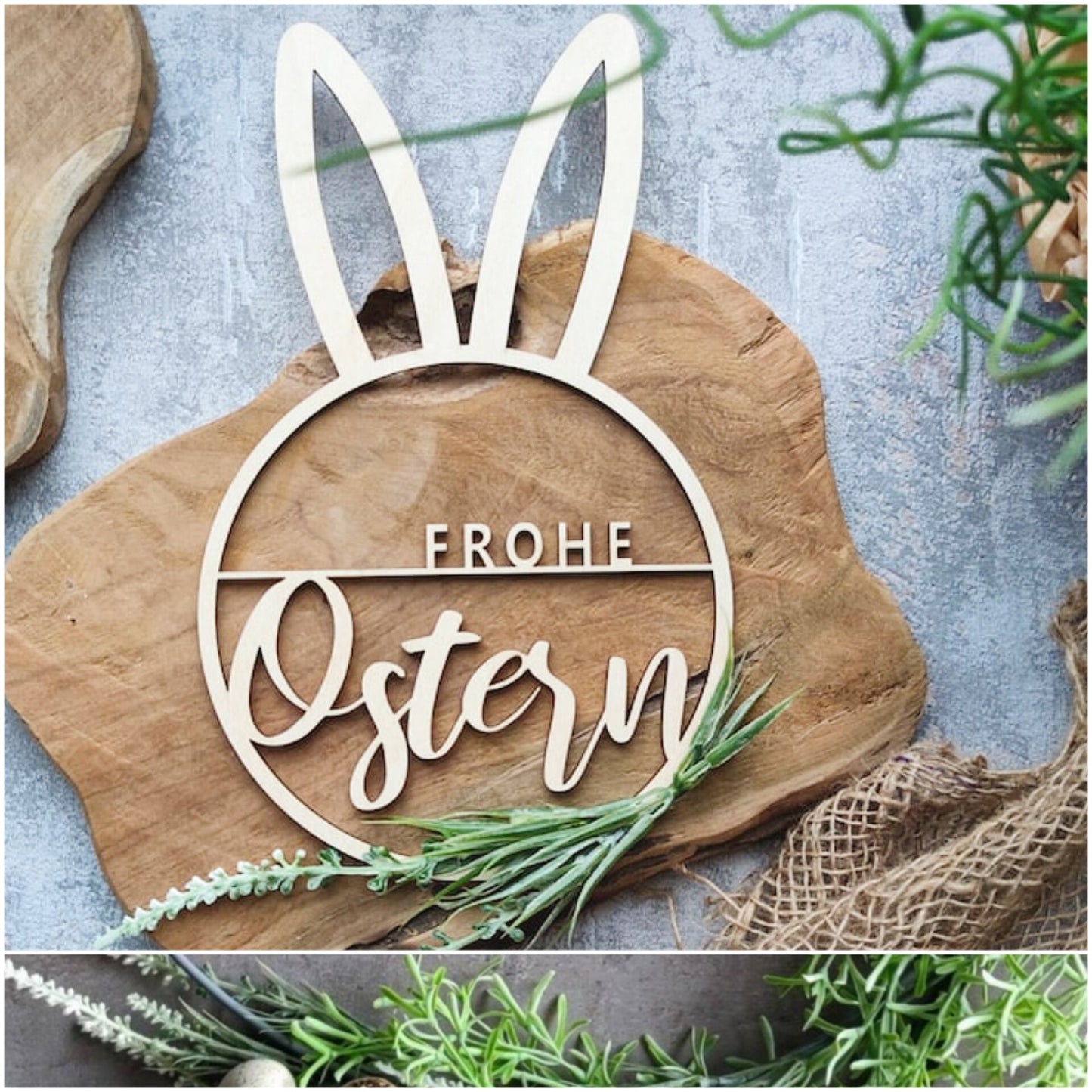 Türkranz Ostern Frohe Ostern mit Hasenohren