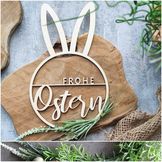 Türkranz Ostern Frohe Ostern mit Hasenohren