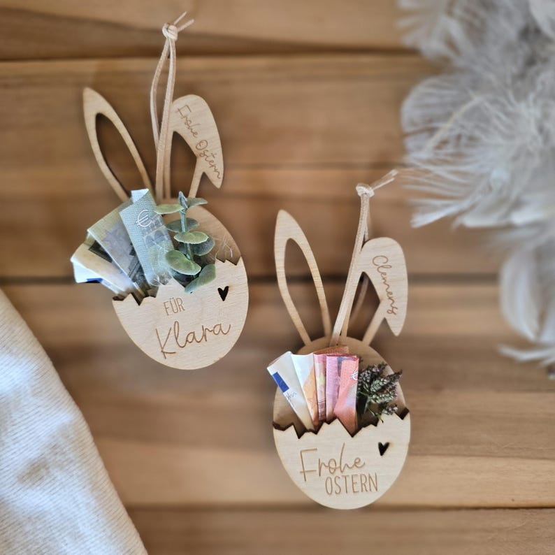 Osterei personalisiert, Geldgeschenk Ostern, Osterei mit Namen und Fach für Geld, - Personalisierte Geschenke | Geschenkhaltig