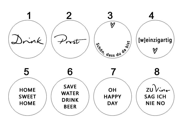 Untersetzer mit Sprüchen | Untersetzer Kork - Personalisierte Geschenke | Geschenkhaltig