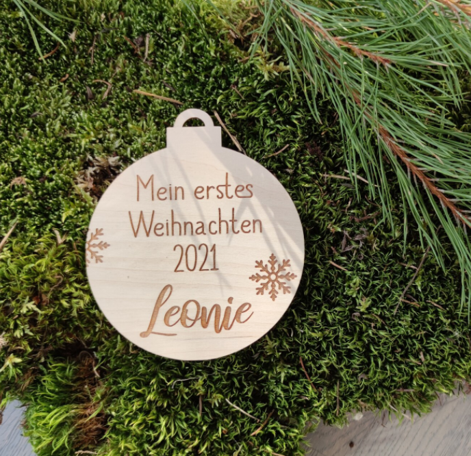Mein erstes Weihnachten | Meilensteinkarte - Personalisierte Geschenke | Geschenkhaltig