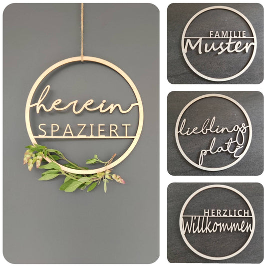 Türkranz Holz personalisiert