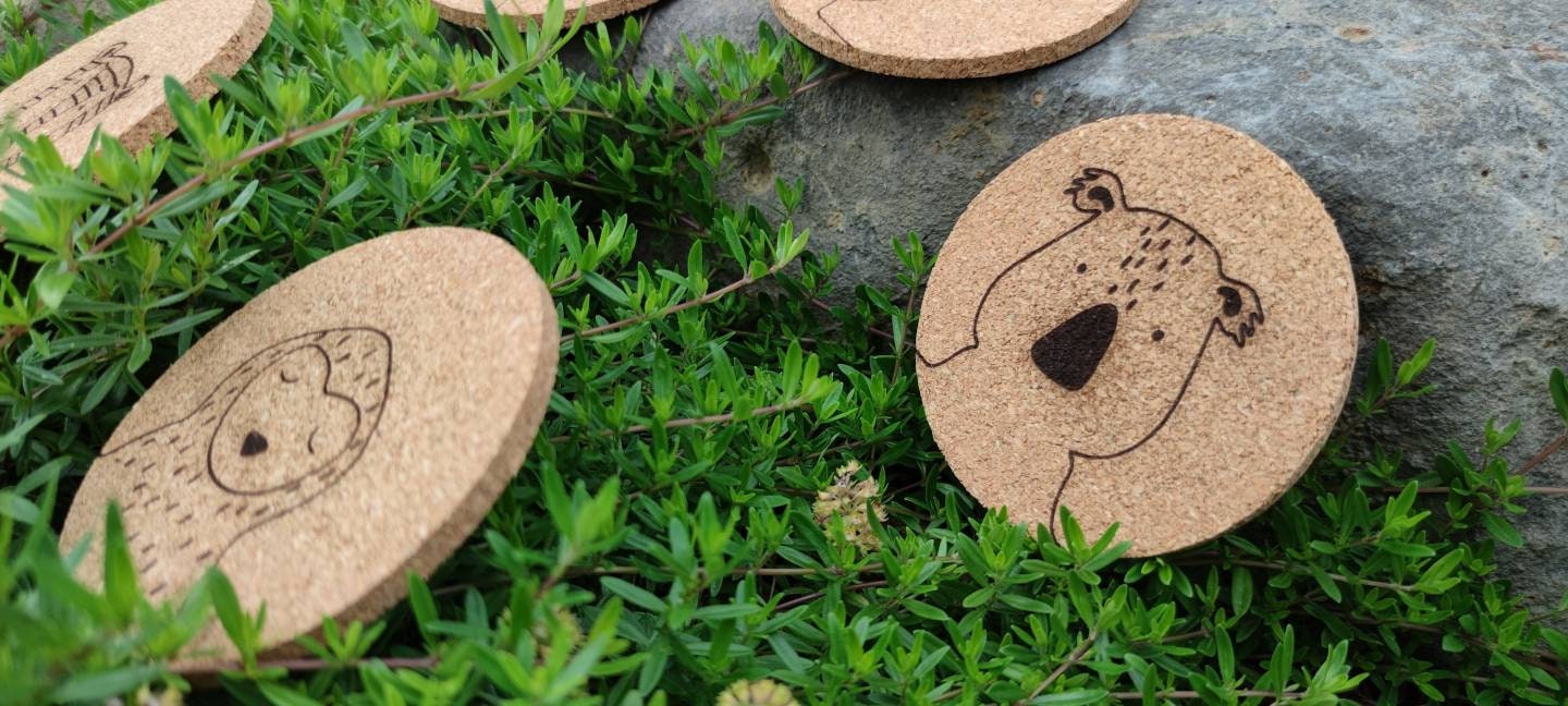 Untersetzer für Kinder | Tiermotive - Personalisierte Geschenke | Geschenkhaltig