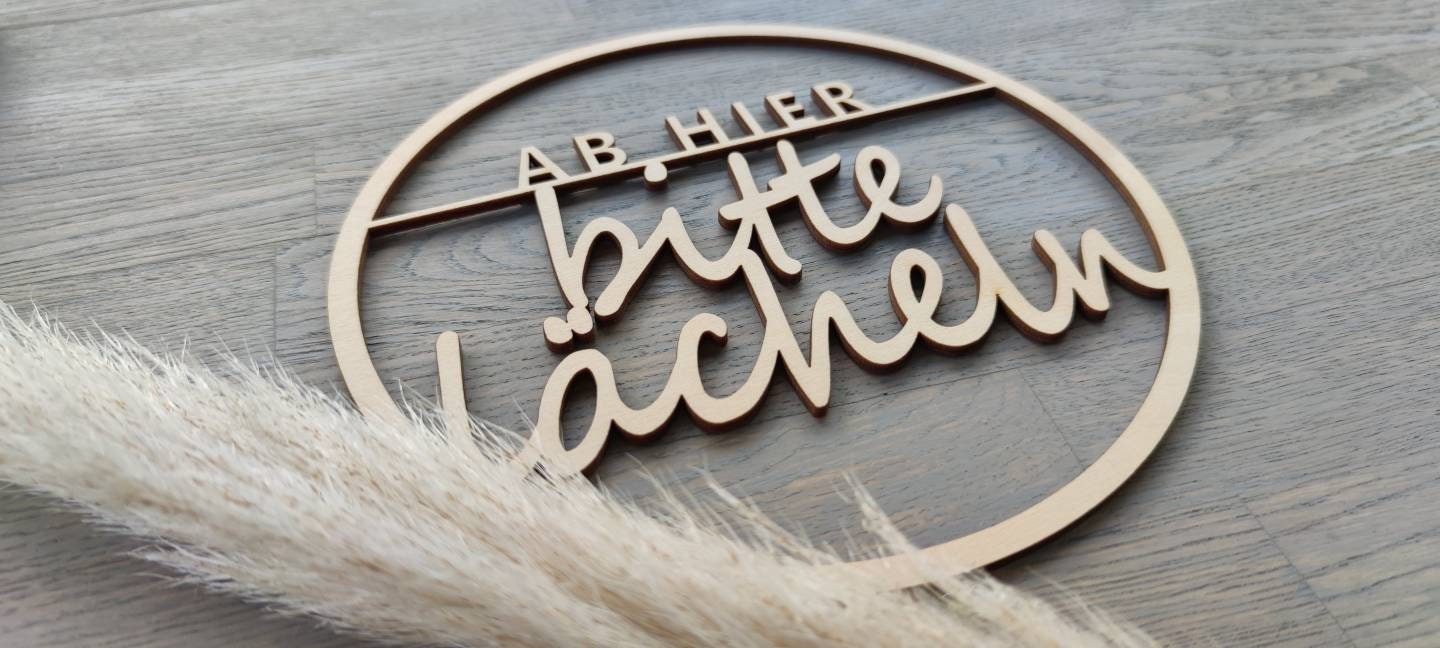 Türkranz | Ab hier bitte lächeln - Geschenkhaltig | personalisierte Geschenke