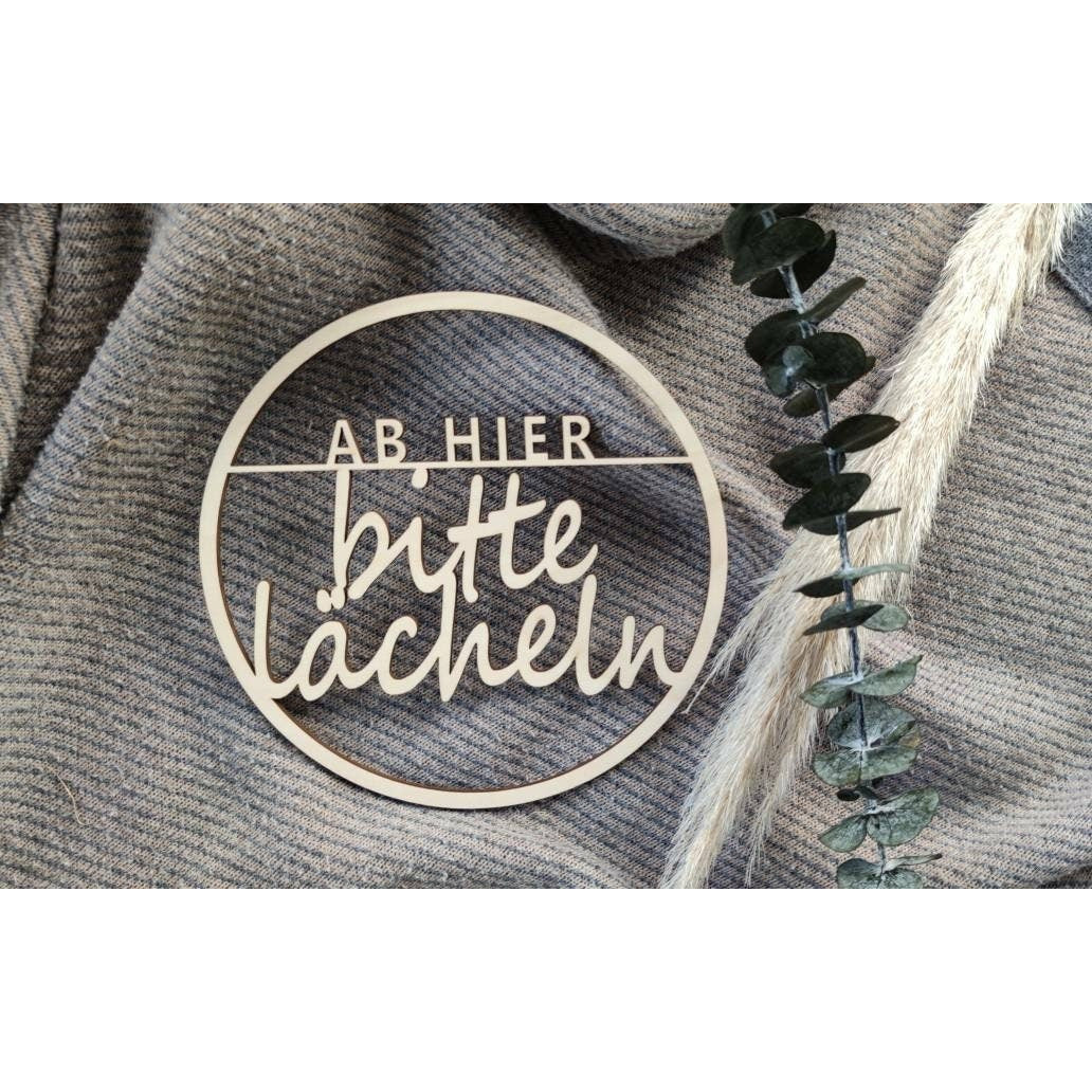 Türkranz | Ab hier bitte lächeln - Geschenkhaltig | personalisierte Geschenke