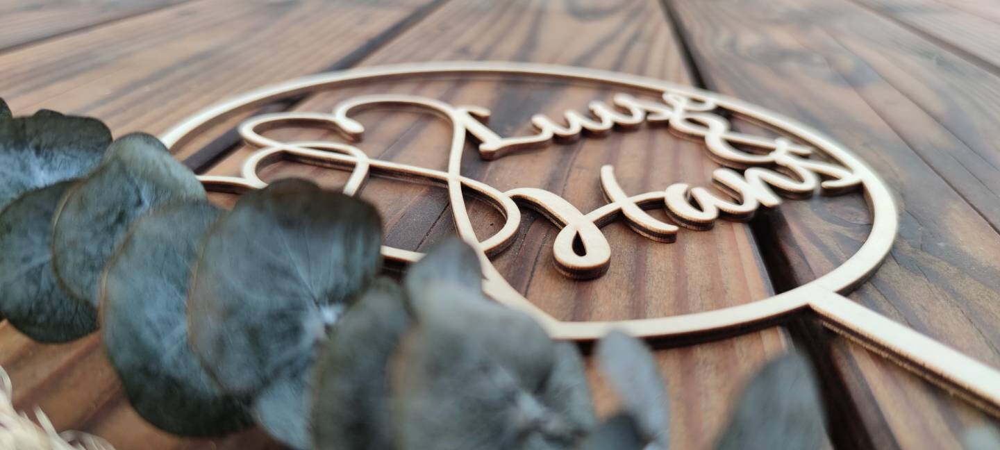 Caketopper Hochzeit | personalisiert | Loop mit Herz - Geschenkhaltig | personalisierte Geschenke