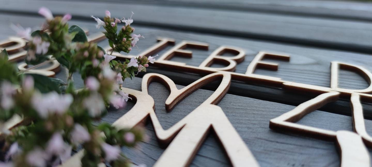 Bis zum Mond und zurück | Schriftzug Holz - Geschenkhaltig | personalisierte Geschenke