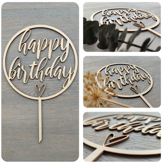 Caketopper Geburtstag - happy birthday