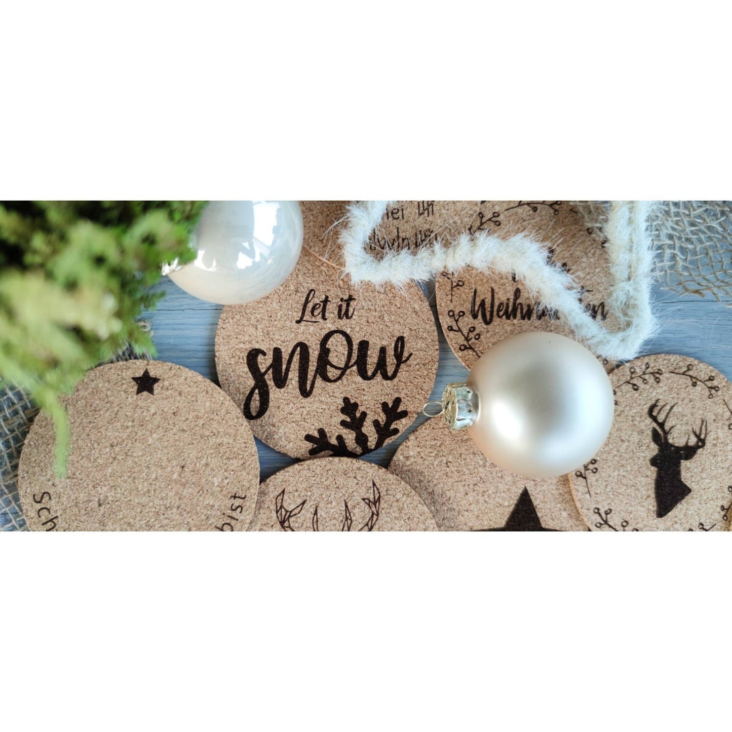 Tischdeko Weihnachten | Untersetzer Weihnachtsmotive - Personalisierte Geschenke | Geschenkhaltig