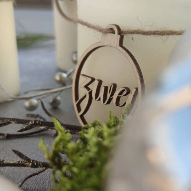 Adventskranz Anhänger Holz - Personalisierte Geschenke | Geschenkhaltig