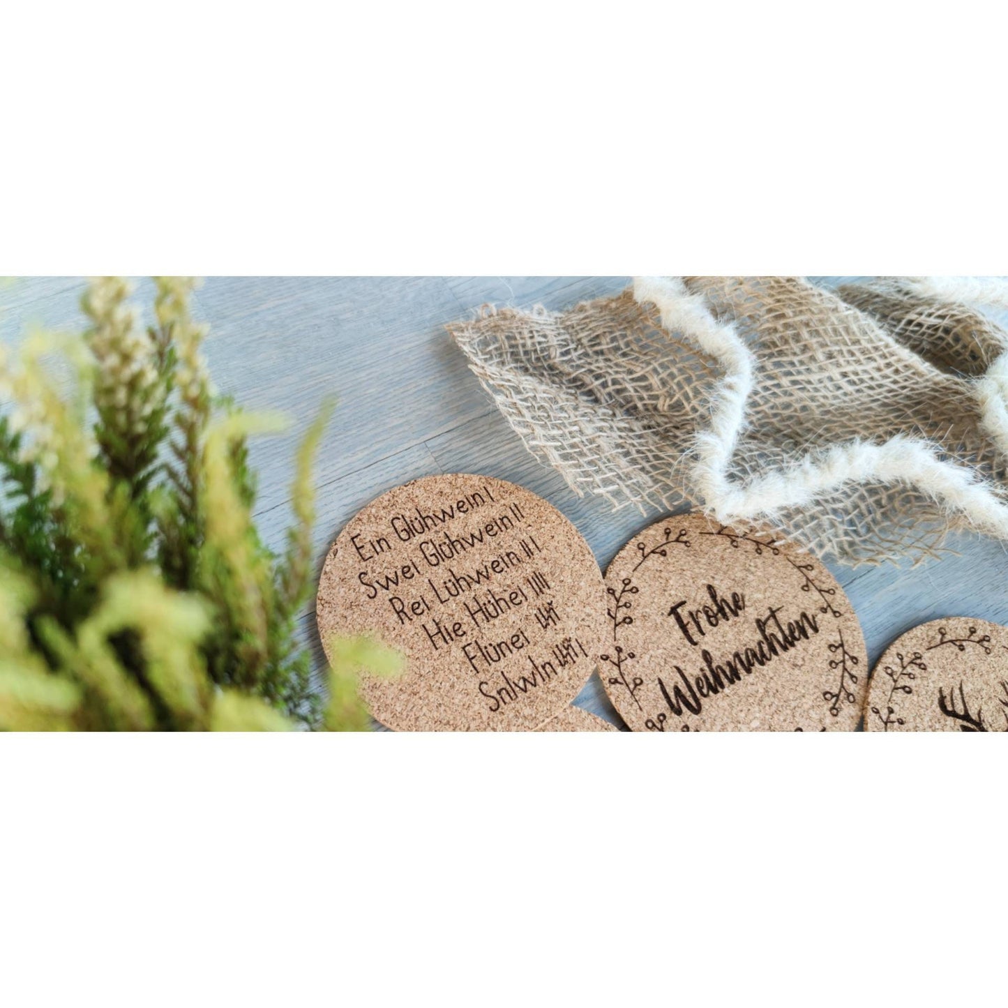 Tischdeko Weihnachten | Untersetzer Weihnachtsmotive - Personalisierte Geschenke | Geschenkhaltig