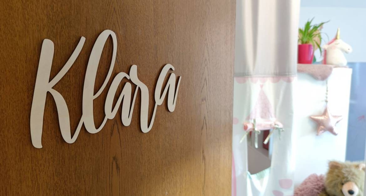 Türschild Kinderzimmer | Schriftzug Name | Holz - Geschenkhaltig | personalisierte Geschenke