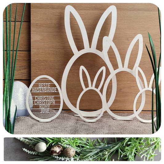 Osterdeko modern | Osterhase | personalisiert - Geschenkhaltig | personalisierte Geschenke