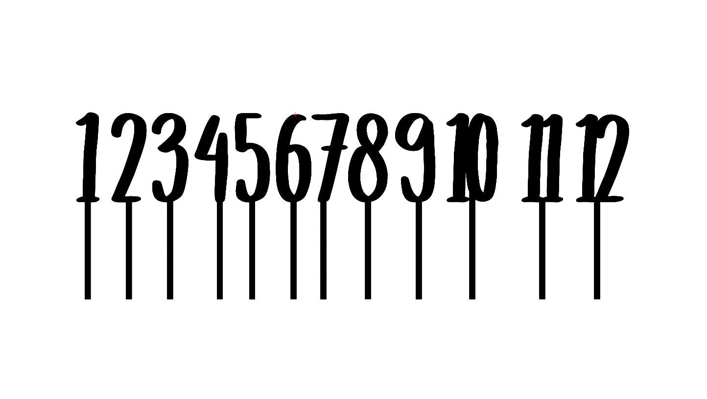 Tischnummer Set 1-12 | Zahlen - Geschenkhaltig | personalisierte Geschenke