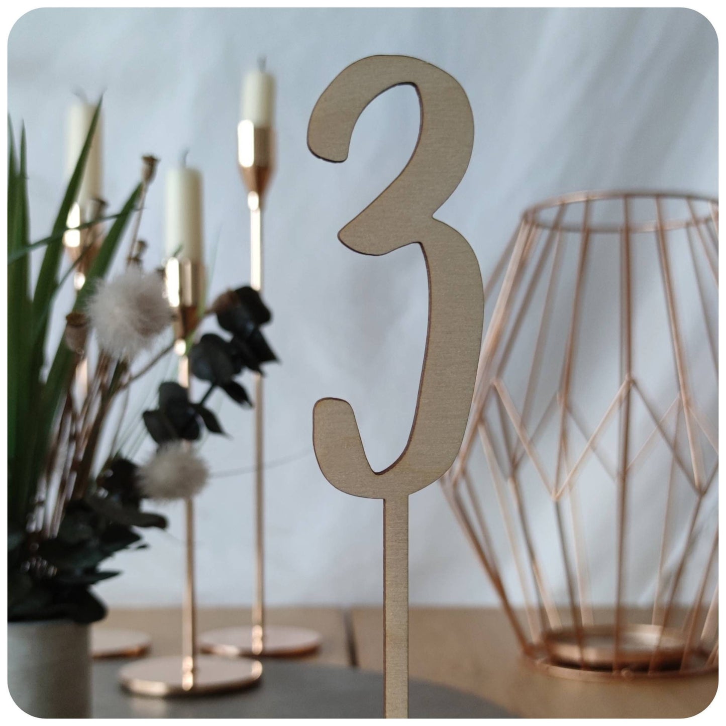 Tischnummer Set 1-12 | Zahlen - Geschenkhaltig | personalisierte Geschenke