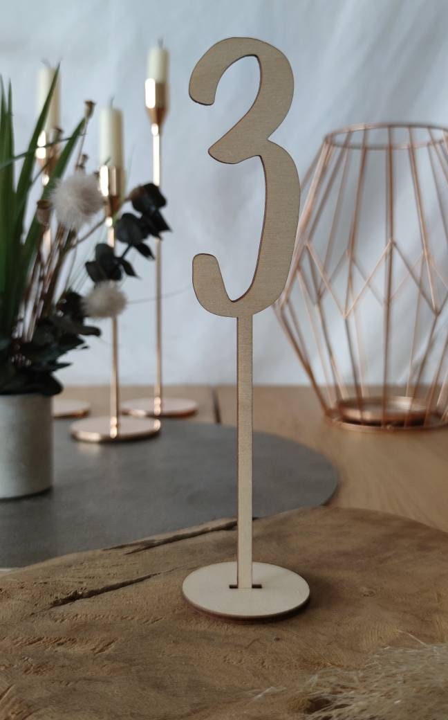 Tischnummer Set 1-12 | Zahlen - Geschenkhaltig | personalisierte Geschenke