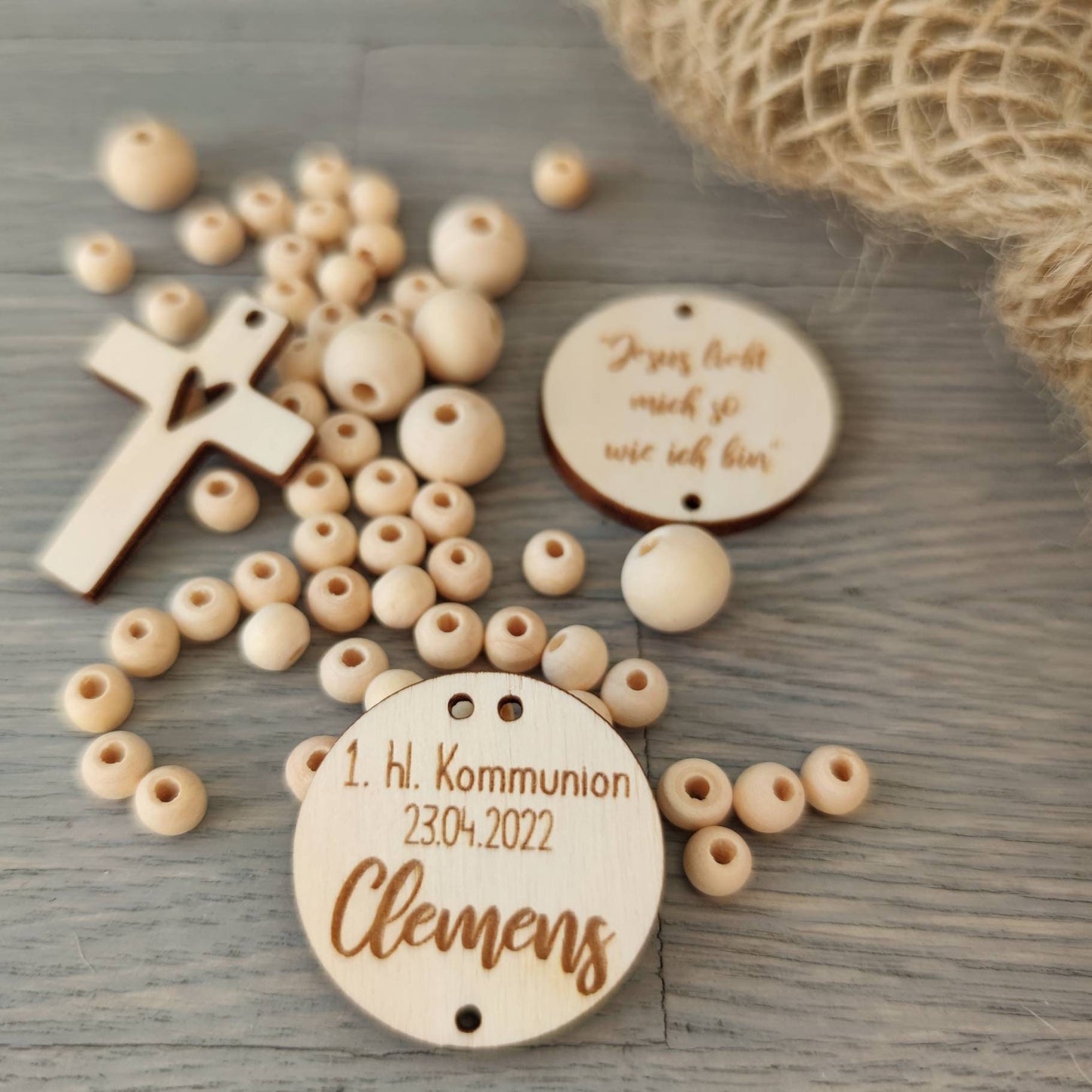 Rosenkranz personalisiert | Rosenkranz Kommunion | DIY Rosenkranz - Geschenkhaltig | personalisierte Geschenke