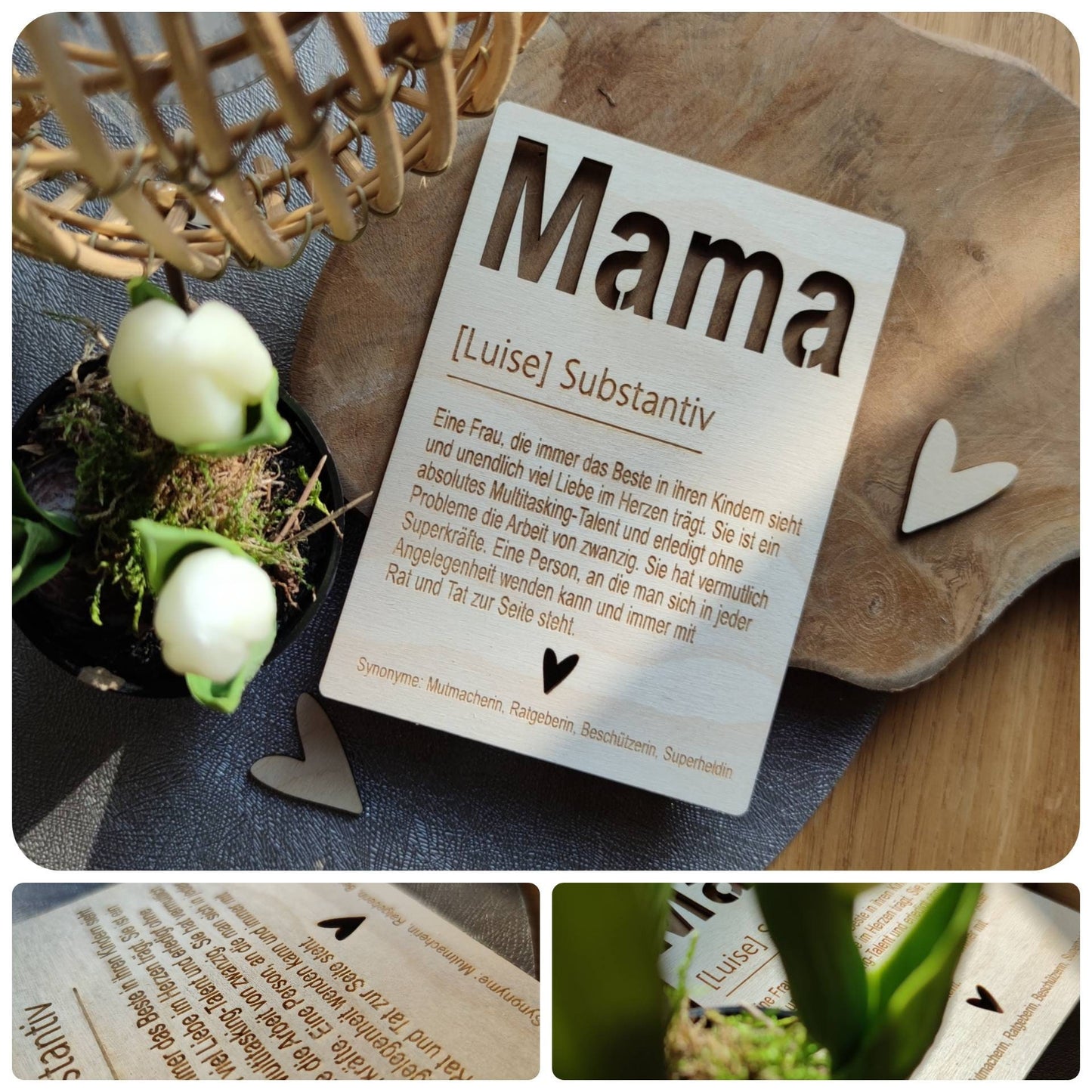 Muttertag Geschenk | Karte personalisiert - Geschenkhaltig | personalisierte Geschenke
