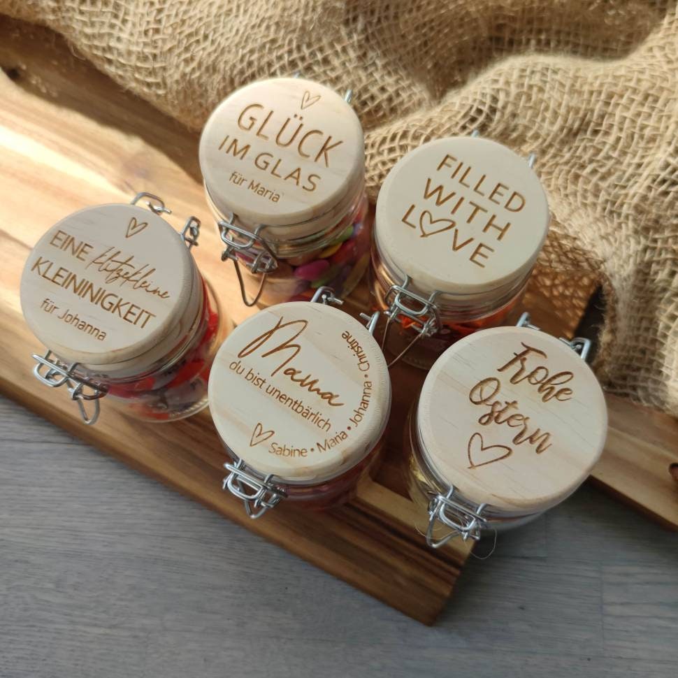 Muttertag Geschenk | Vorratsglas personalisiert - Geschenkhaltig | personalisierte Geschenke