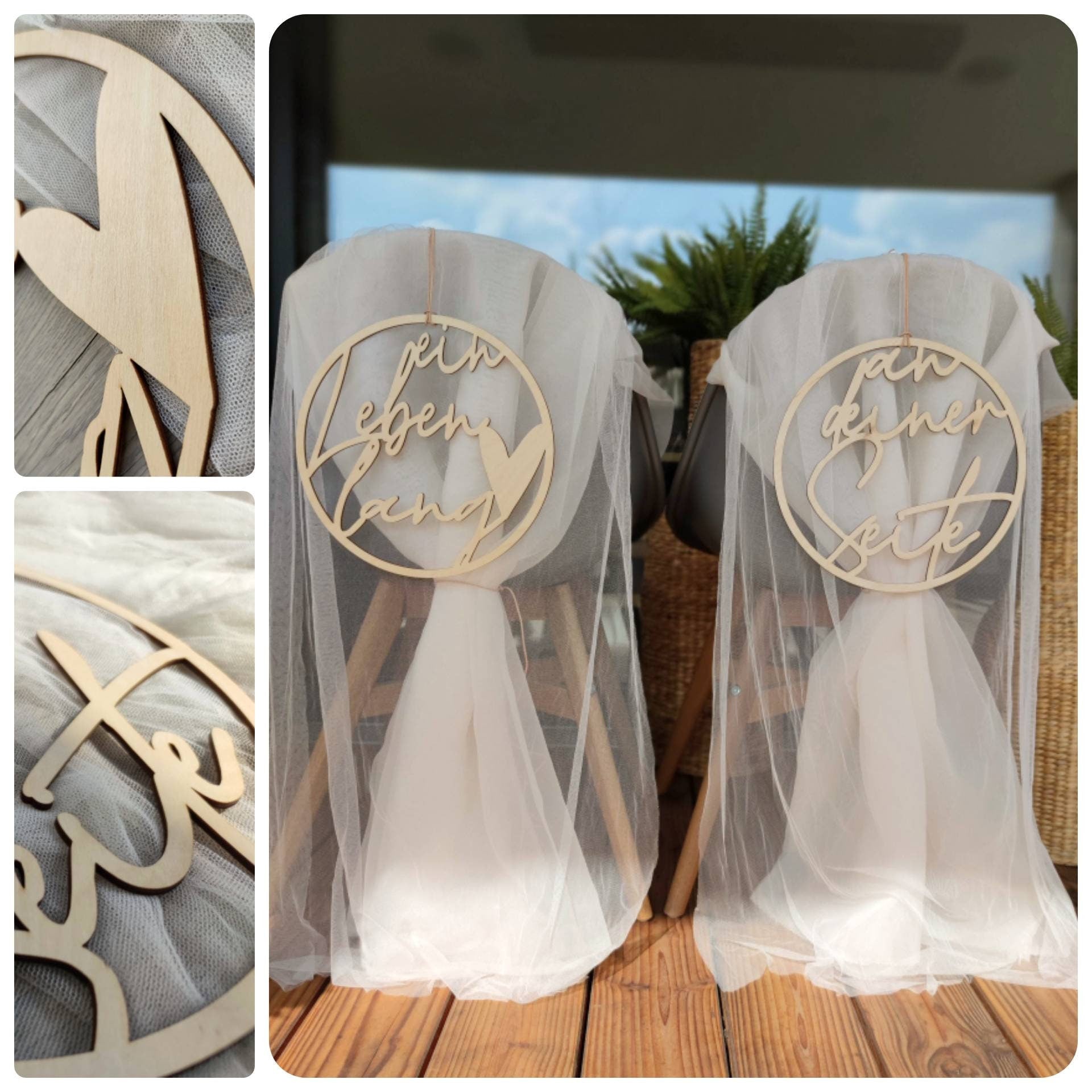 Stuhlschilder Hochzeit mit Spruch