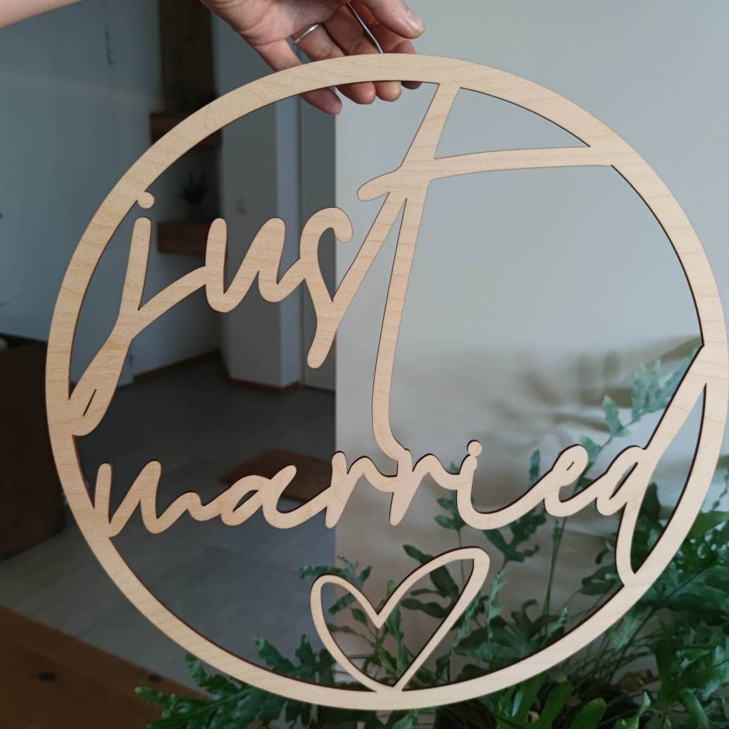 Just married Kranz - Geschenkhaltig | personalisierte Geschenke