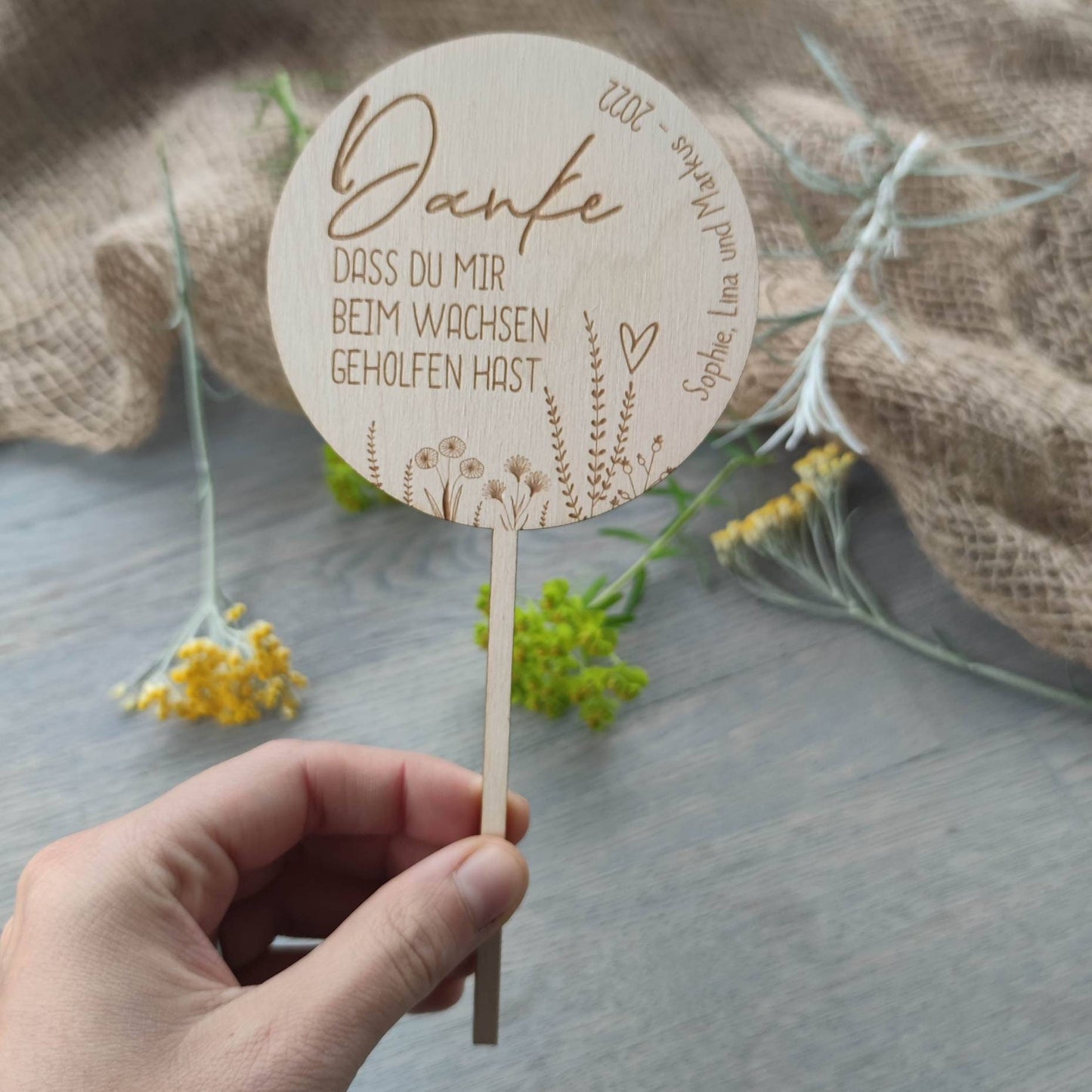 Abschiedsgeschenk für Erzieher| Stecker Blumentopf