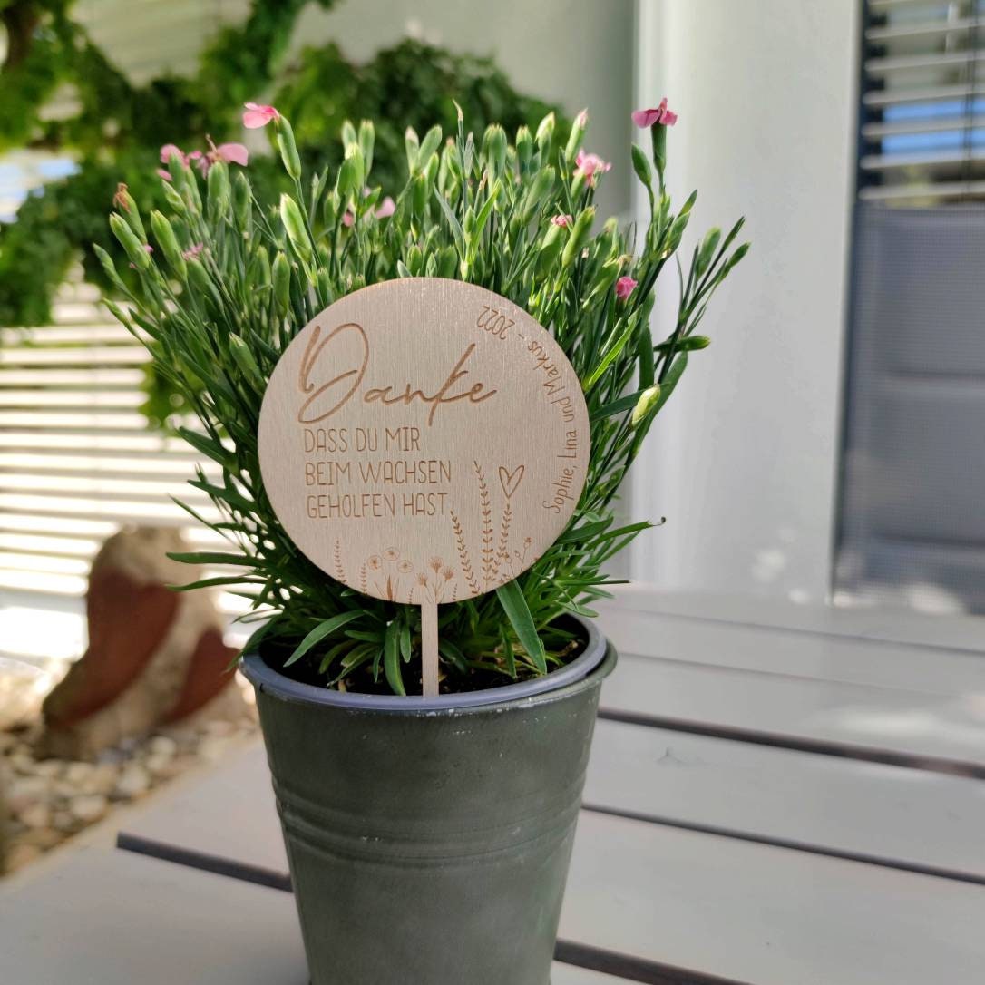 Abschiedsgeschenk für Erzieher| Stecker Blumentopf