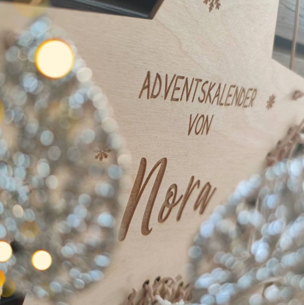 Adventskalender personalisiert für Kinder | Stern - Personalisierte Geschenke | Geschenkhaltig