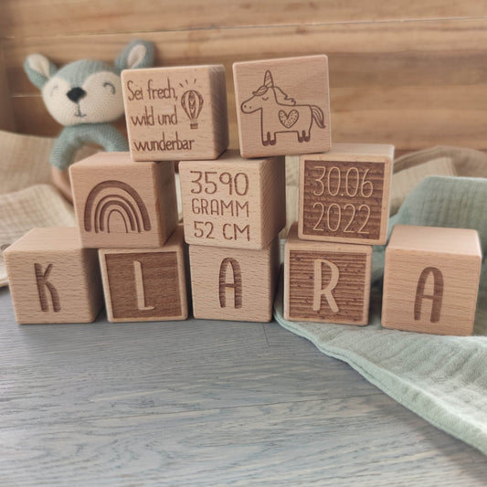 Holzwürfel personalisiert