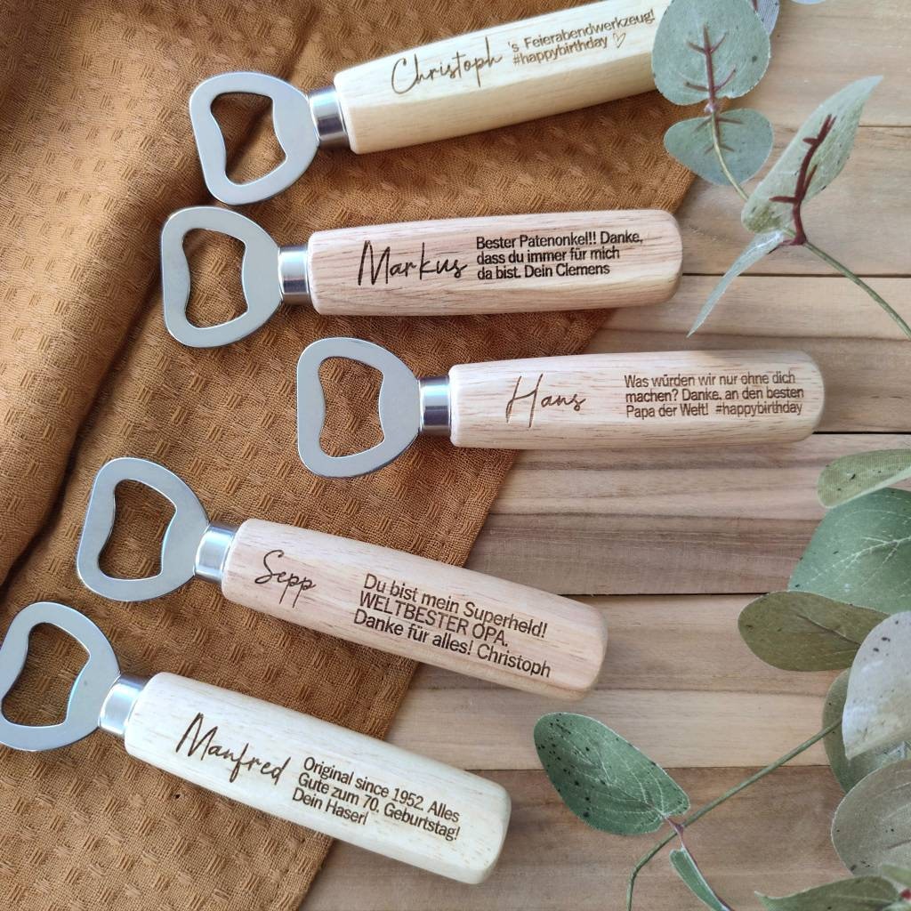 Flaschenöffner mit Gravur | personalisierter Flaschenöffner – Personalisierte Geschenke