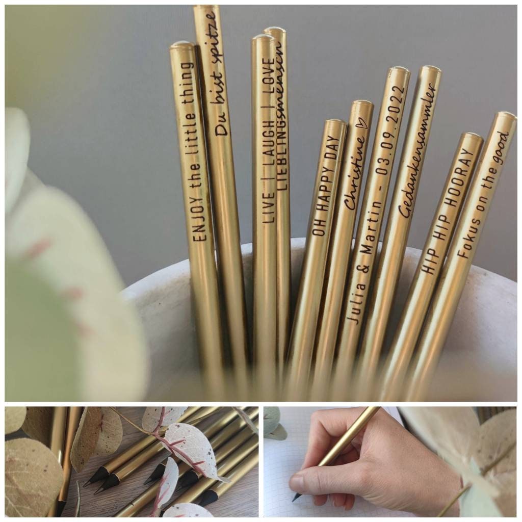 Bleistift mit Gravur