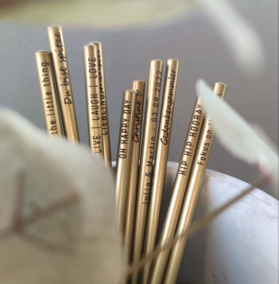 Bleistift mit Gravur | Gastgeschenk - Personalisierte Geschenke | Geschenkhaltig