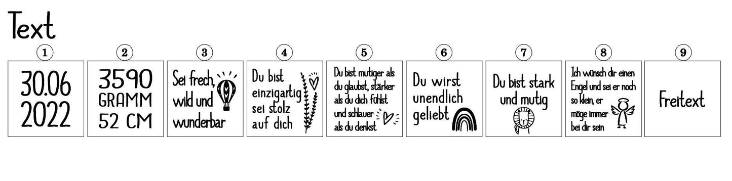 Holzwürfel personalisiert | Geschenk zur Geburt - Personalisierte Geschenke | Geschenkhaltig