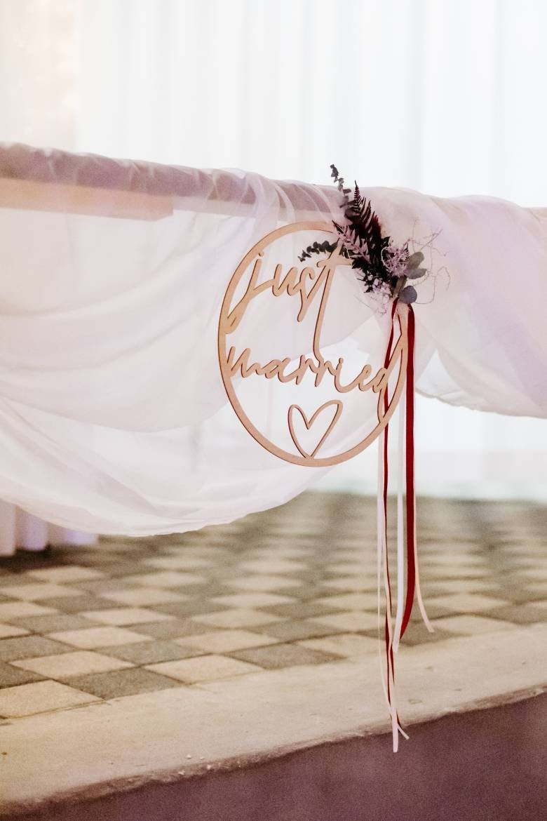 Just married Kranz - Geschenkhaltig | personalisierte Geschenke