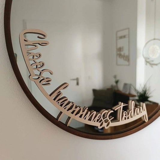 Spiegelspruch modern Holz