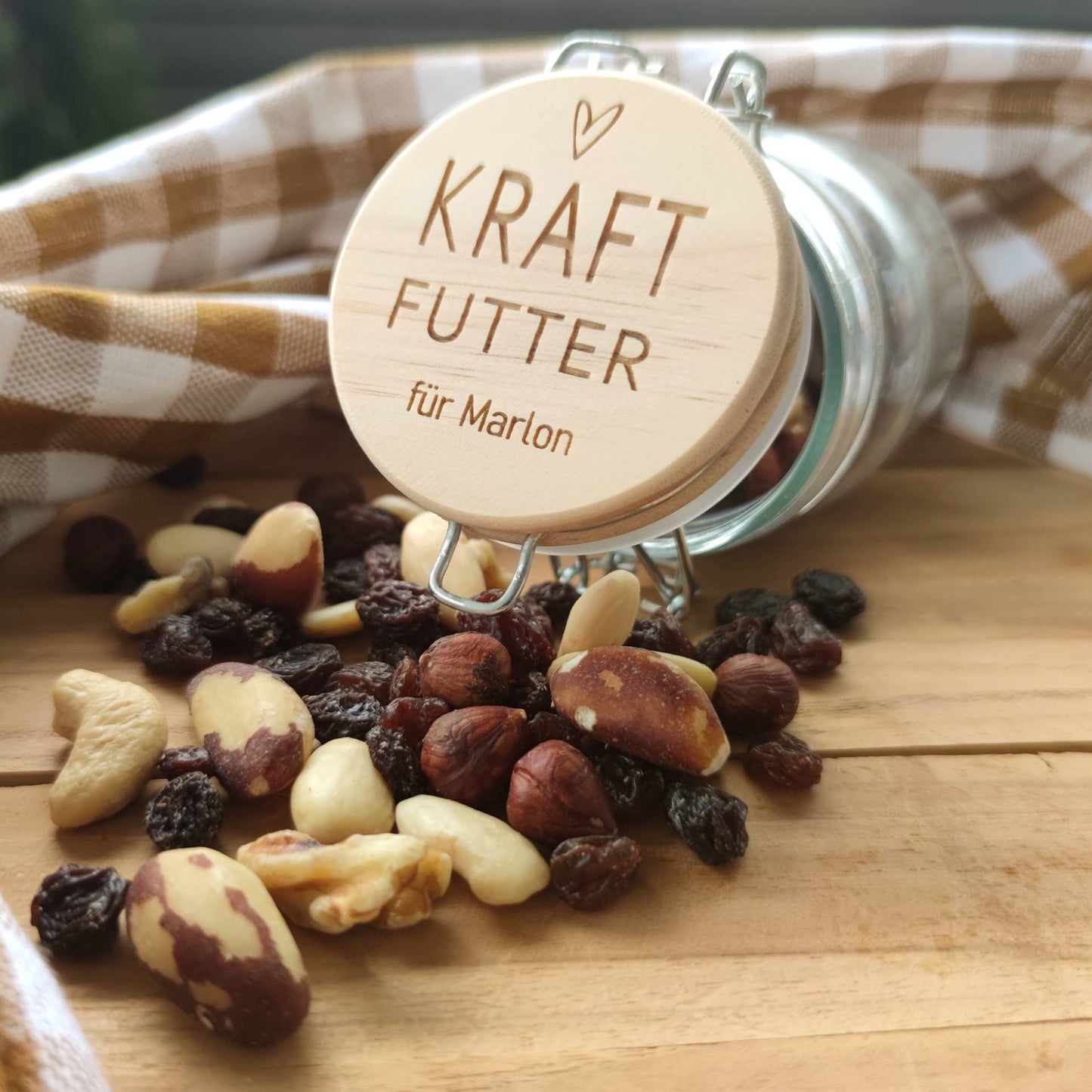 Vorratsglas personalisiert | Kraftfutter | Nervennahrung - Personalisierte Geschenke | Geschenkhaltig