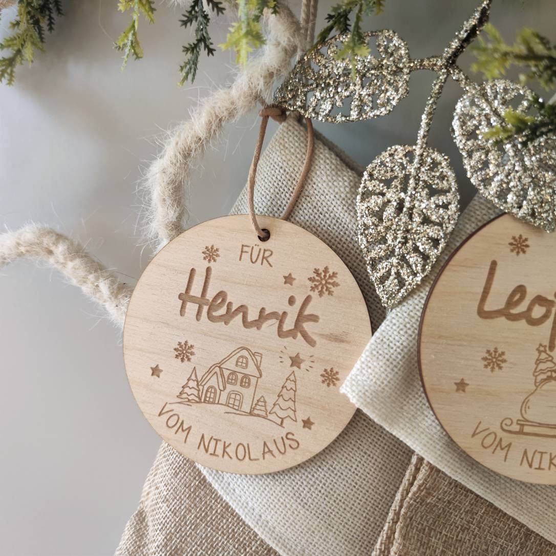 Nikolaussack Anhänger personalisiert - Personalisierte Geschenke | Geschenkhaltig
