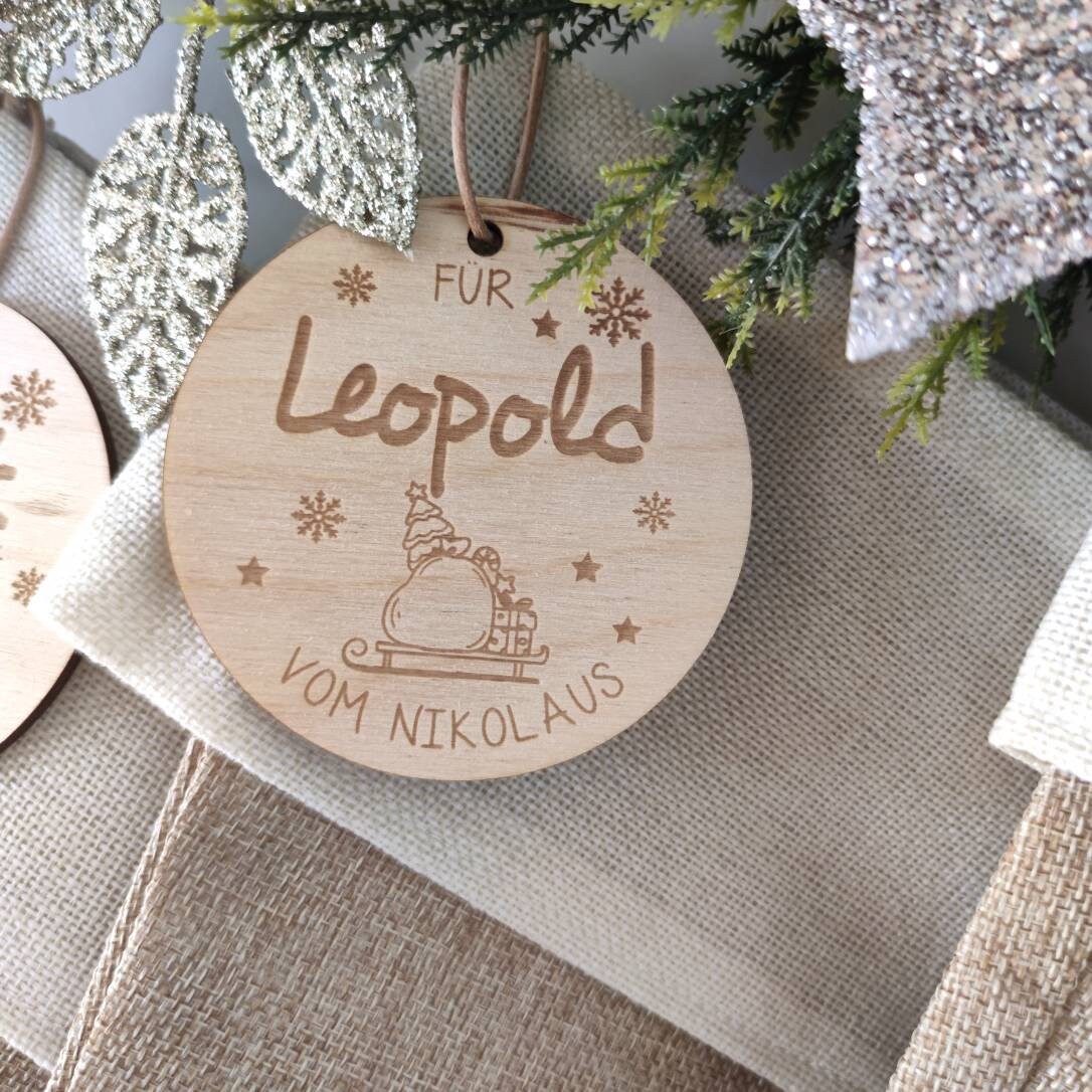 Nikolaussack Anhänger personalisiert - Personalisierte Geschenke | Geschenkhaltig