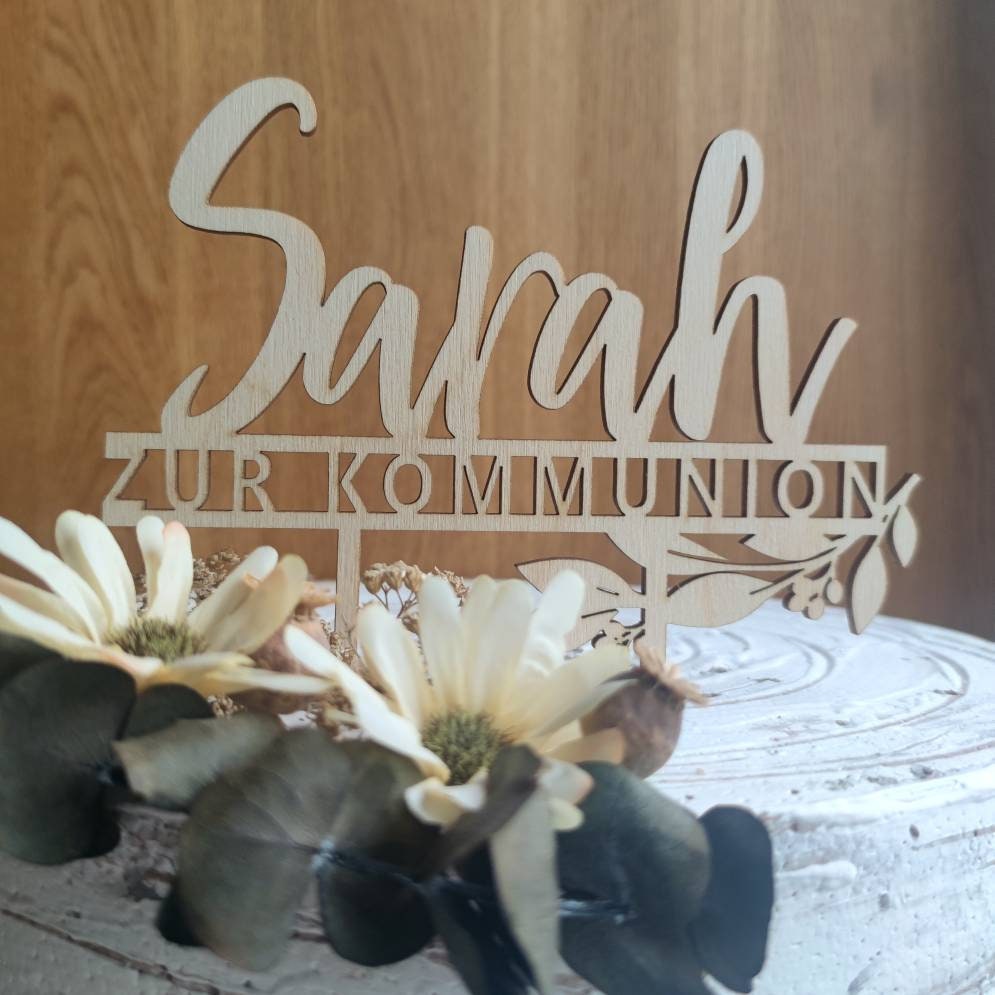 Caketopper Kommunion personalisiert | Caketopper Konfirmation - Personalisierte Geschenke | Geschenkhaltig