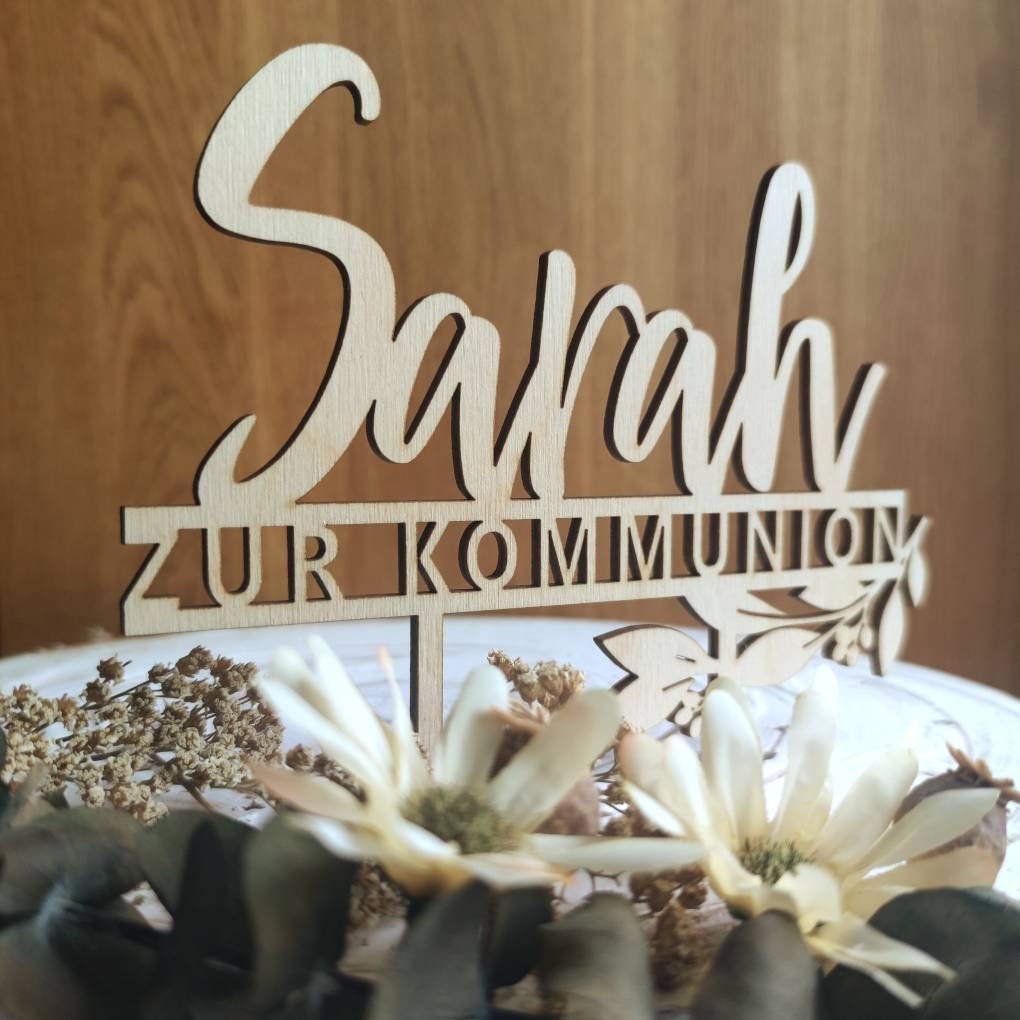 Caketopper Kommunion personalisiert | Caketopper Konfirmation - Personalisierte Geschenke | Geschenkhaltig
