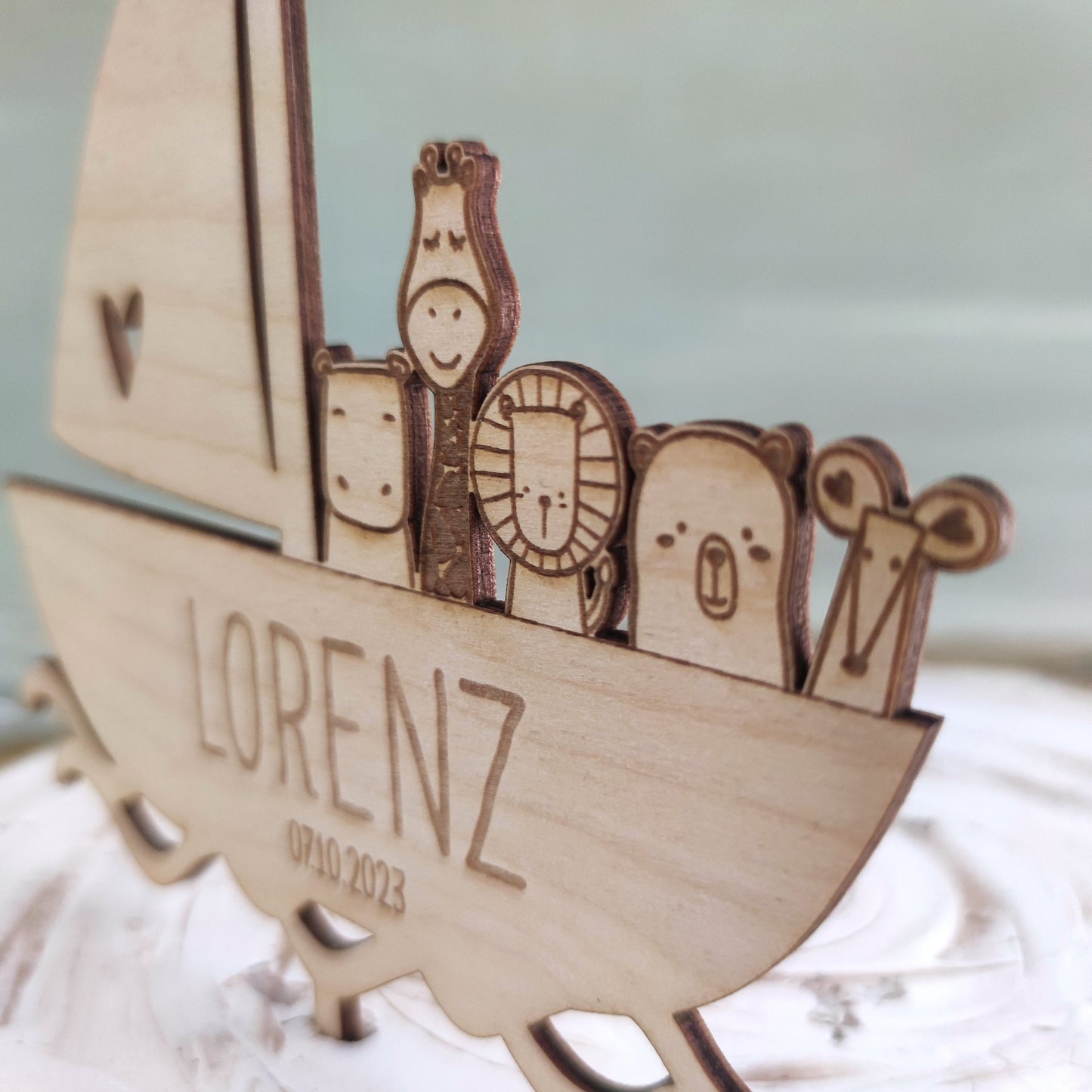 Cake Topper zur Taufe, Caketopper personalisiert Taufe, Tischdeko Taufe, Kuchendeko Taufe - Personalisierte Geschenke | Geschenkhaltig