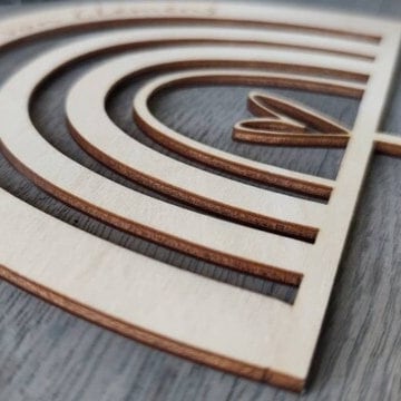 Cake Topper Taufe personalisiert, Caketopper Regenbogen - Personalisierte Geschenke | Geschenkhaltig