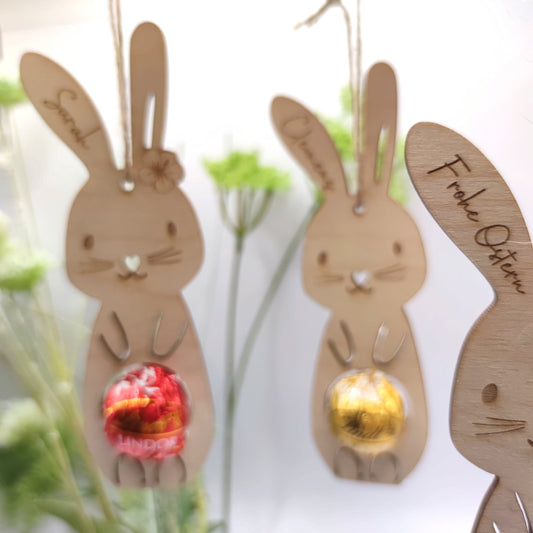 Osteranhänger personalisiert für Schoko-Ei, Ostergeschenk Kinder - Personalisierte Geschenke | Geschenkhaltig