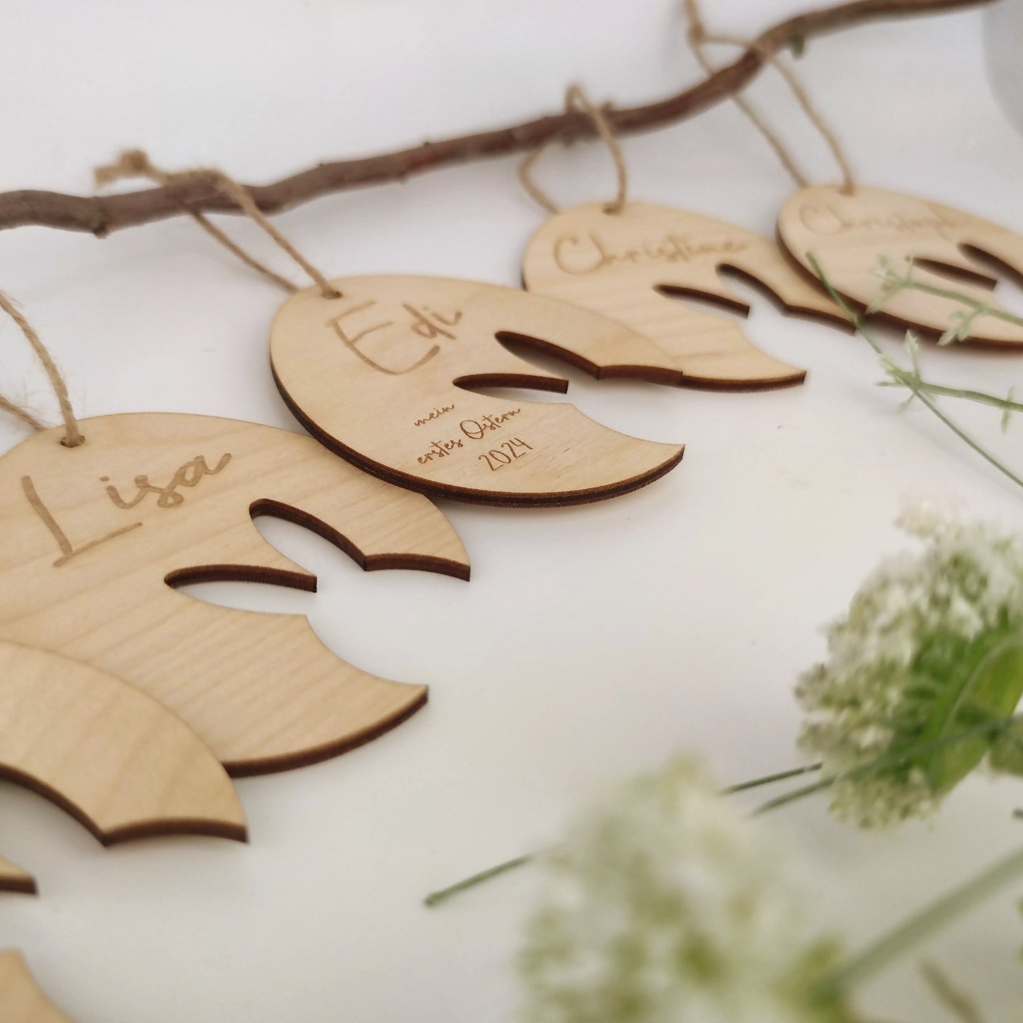Osterei personalisiert, Anhänger Ostern mit Name, Osterdeko modern - Personalisierte Geschenke | Geschenkhaltig