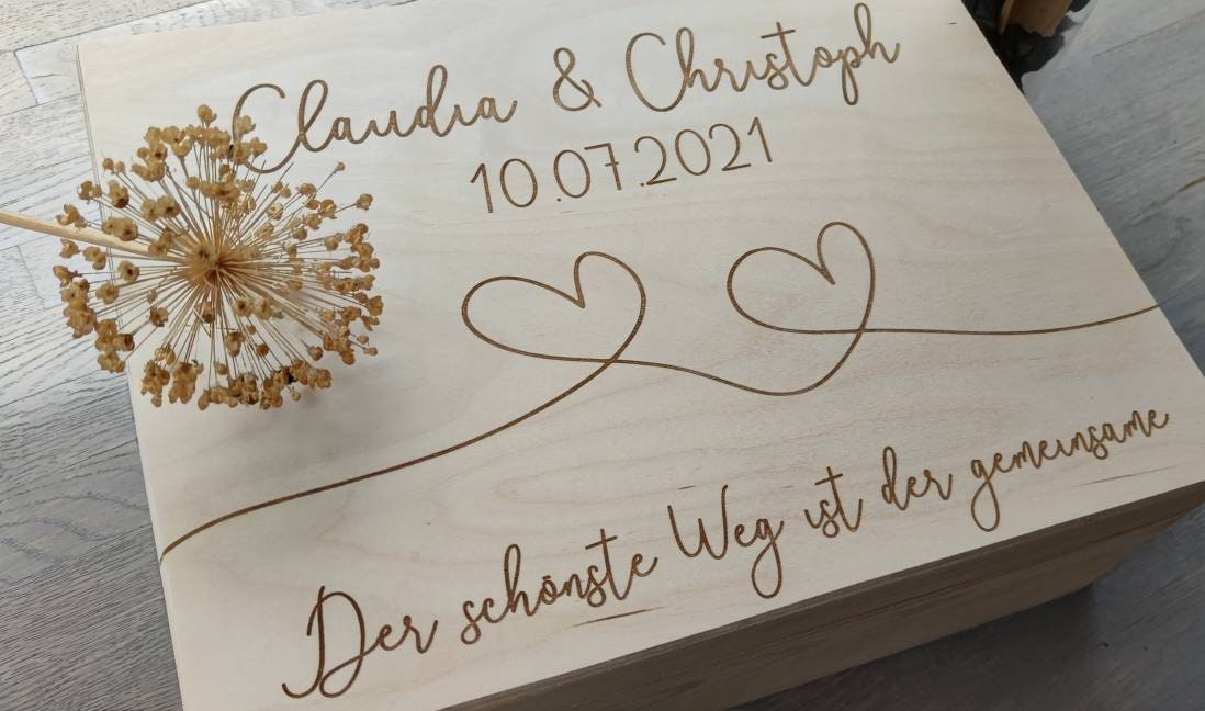 Erinnerungskiste Hochzeit | personalisiert - Geschenkhaltig | personalisierte Geschenke