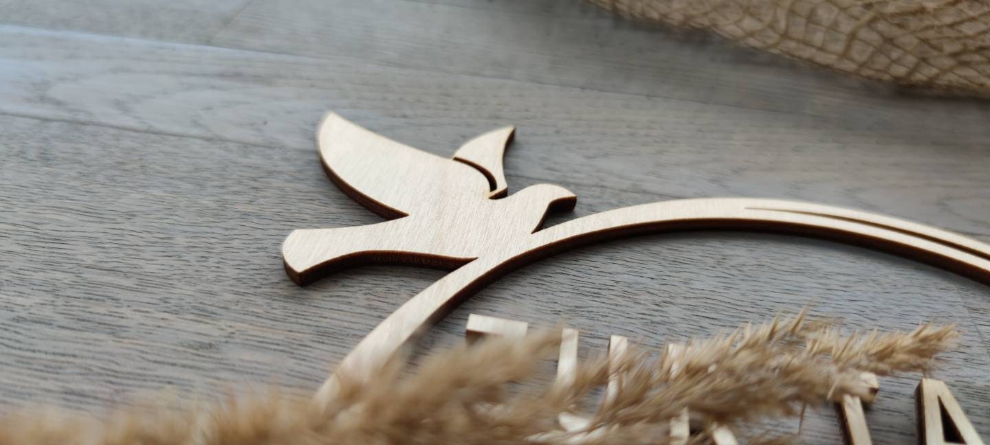 Caketopper Taufe mit Taube personalisiert - Personalisierte Geschenke | Geschenkhaltig