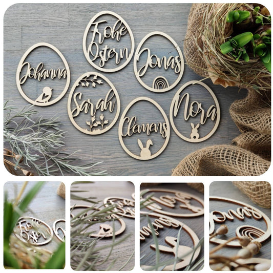 Osterei personalisiert Holz